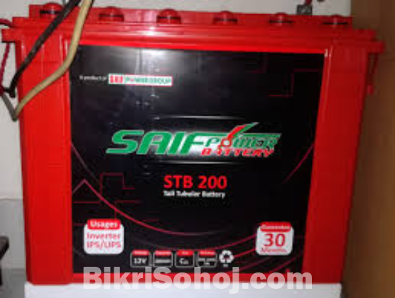Saif Power Tall Tubular Battery (ttb) 200AH